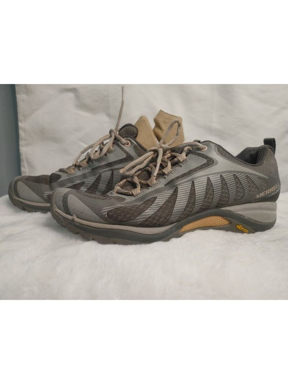 Women's Merrell Siren Edge 3 Hiking Athletic Shoes Size 9 Gray Brown